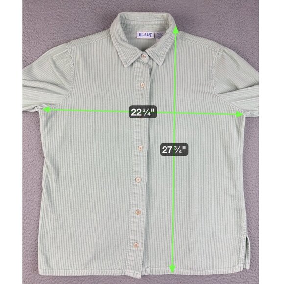 Blair Vintage Corduroy Shirt Womens Medium Long Sleeve Button Front Cords Cotton - Picture 3 of 5